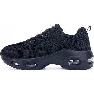Women's Black Running Shoes Tennis Athletic Gym Walking Fashion Sneakers
